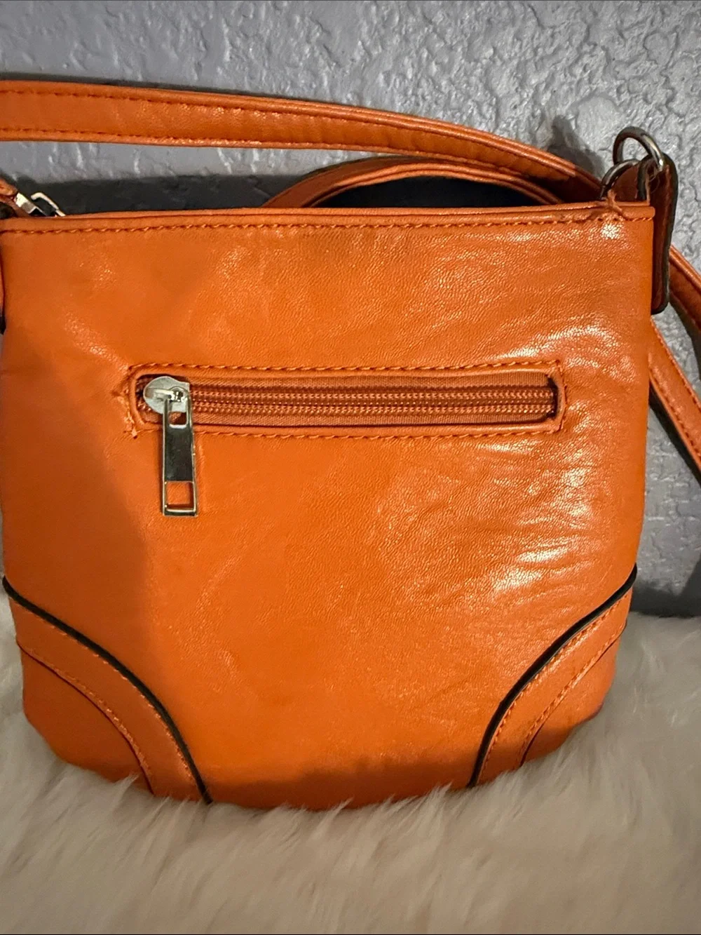 Women’s Orange Floral Crossbody Bag